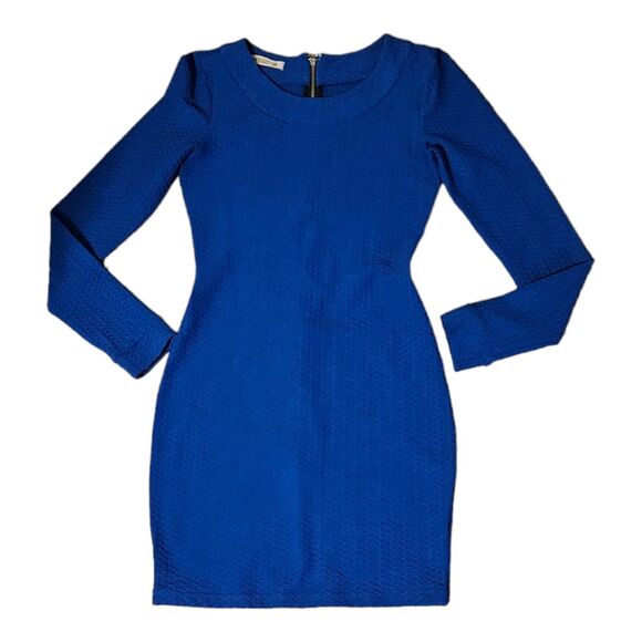 Arden B. Small Blue Long Sleeve Mini Dress - Picture 1 of 7